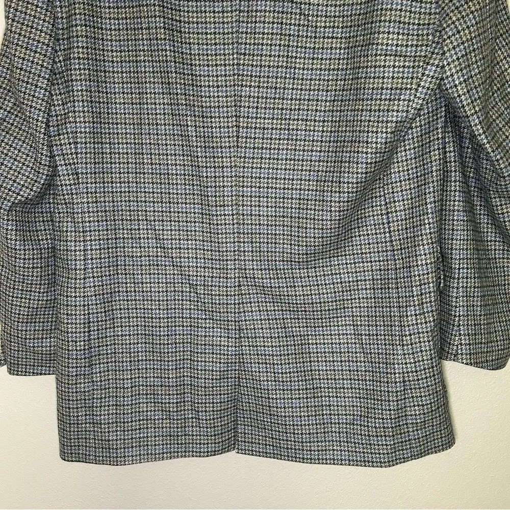 Brooks Brothers wool houndstooth 3 button sport coat blazer men’s size 42 Long